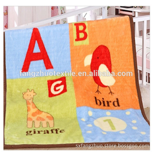 animal printed warm flannel fleece baby throw blanket
